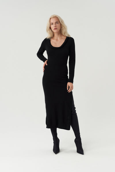 Karen cashmere dress (black)