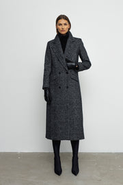 Denis Coat - Grey Herringbone