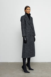 Denis Coat - Grey Herringbone