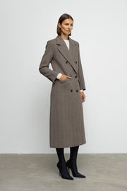Denis Coat- Brown Herringbone