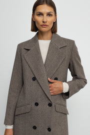 Denis Coat- Brown Herringbone