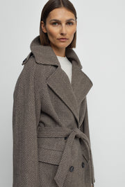 Angelia Jacket Brown Herringbone
