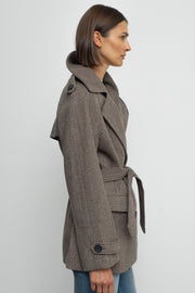 Angelia Jacket Brown Herringbone