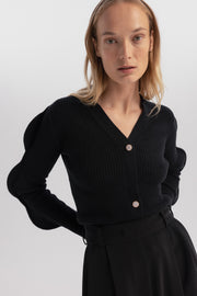 Maya Cashmere Cardigan Black