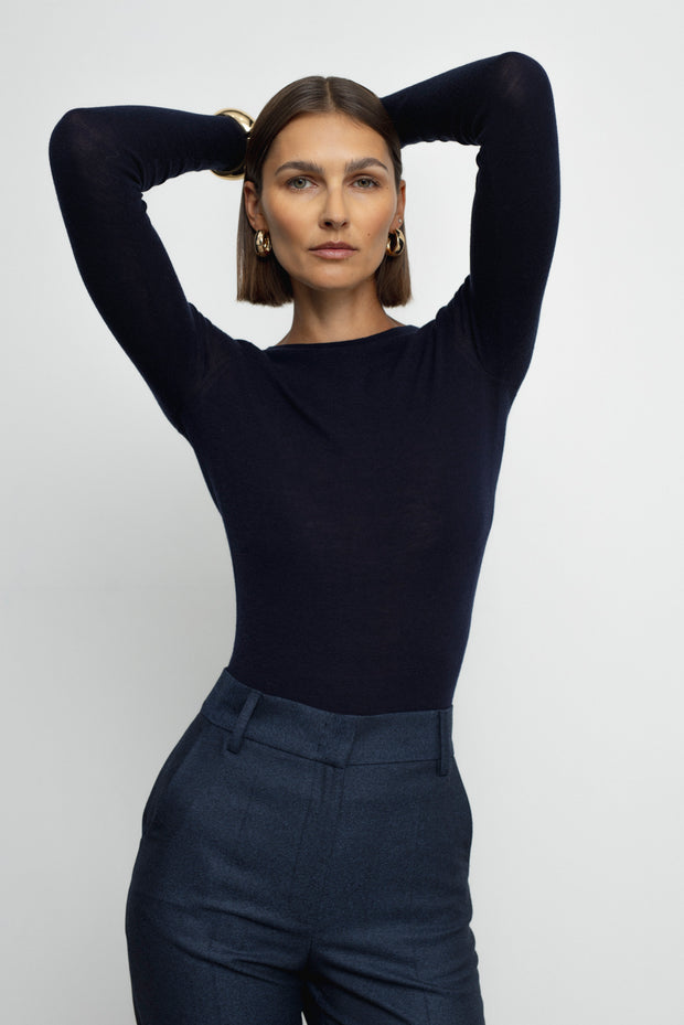 Lee Cashmere Sweater - Navy