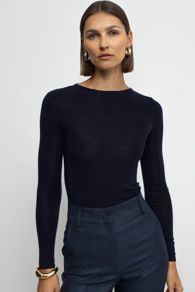 Lee Cashmere Sweater - Navy