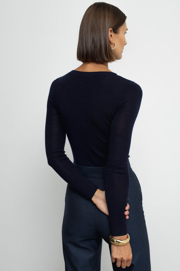 Lee Cashmere Sweater - Navy