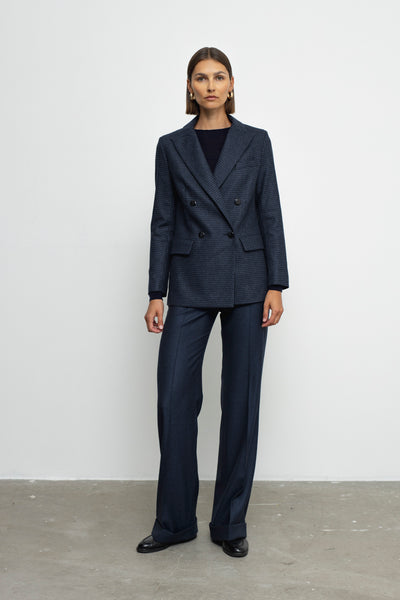 Paris Blazer- Navy Checkered