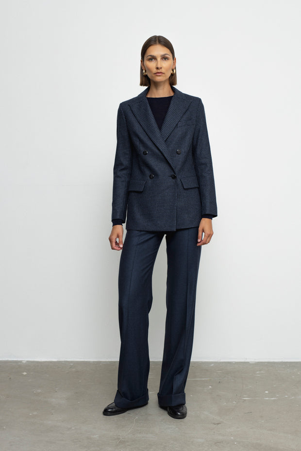 Paris Blazer- Navy Checkered