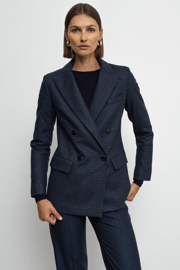 Paris Blazer- Navy Checkered