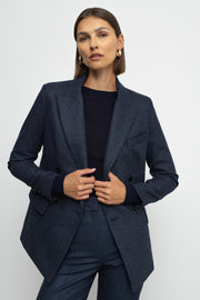 Paris Blazer- Navy Checkered