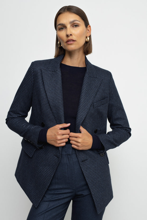 Paris Blazer- Navy Checkered