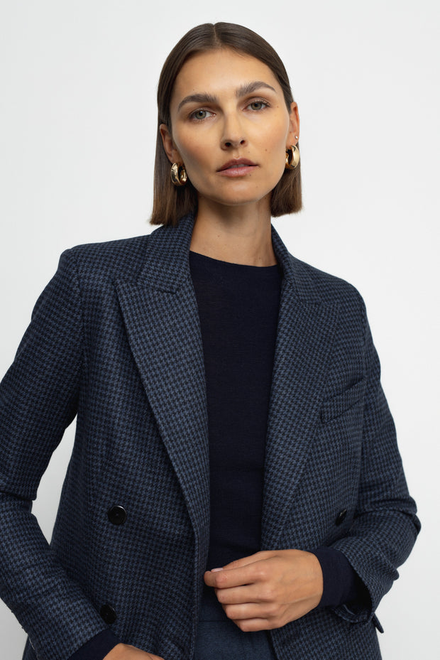 Paris Blazer- Navy Checkered