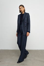 Paris Blazer- Navy Checkered