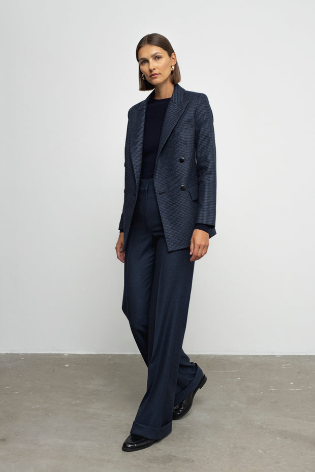 Paris Blazer- Navy Checkered
