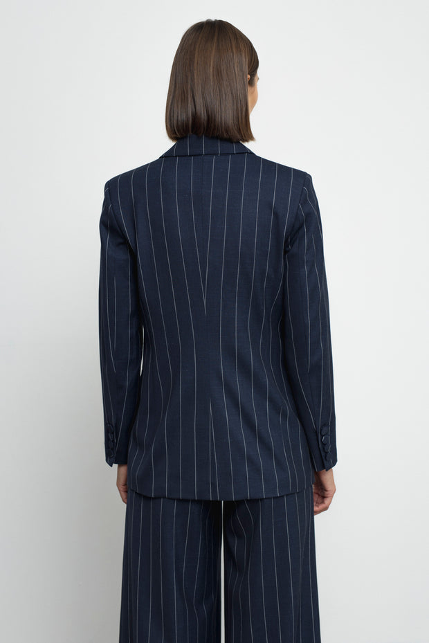Paris Blazer Navy Pinstripe