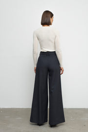 Riviera Trousers - Navy Blue Check