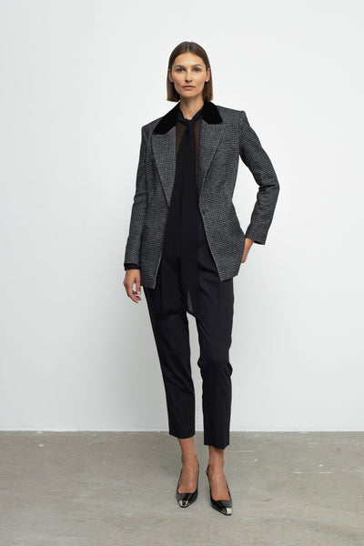 Zoe Black Checkered Jacket