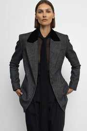 Zoe Black Checkered Jacket