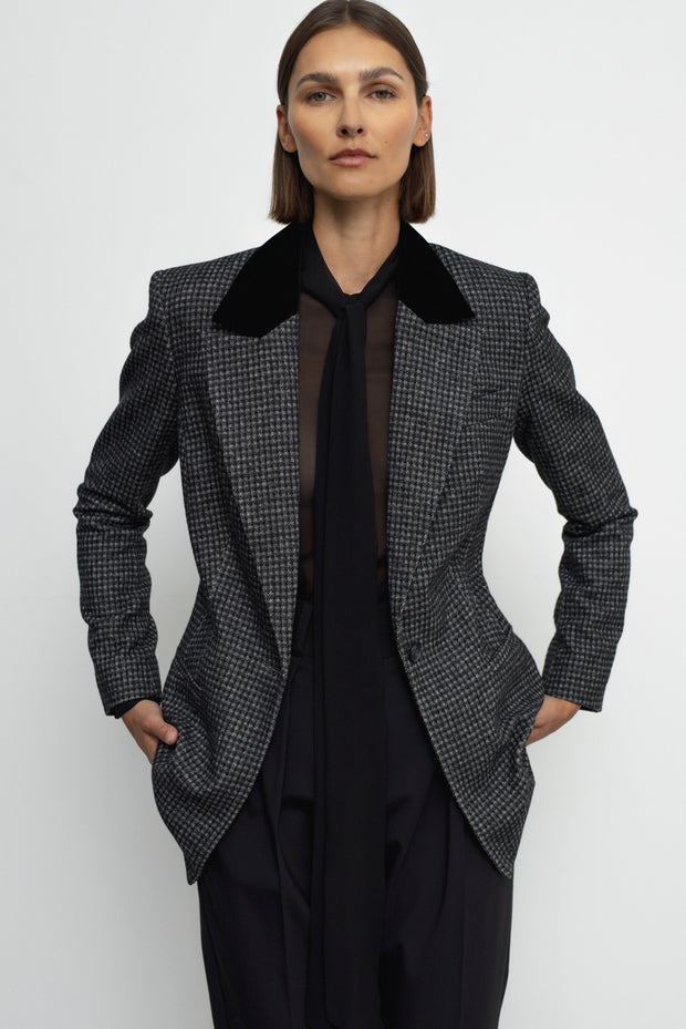 Zoe Black Checkered Jacket