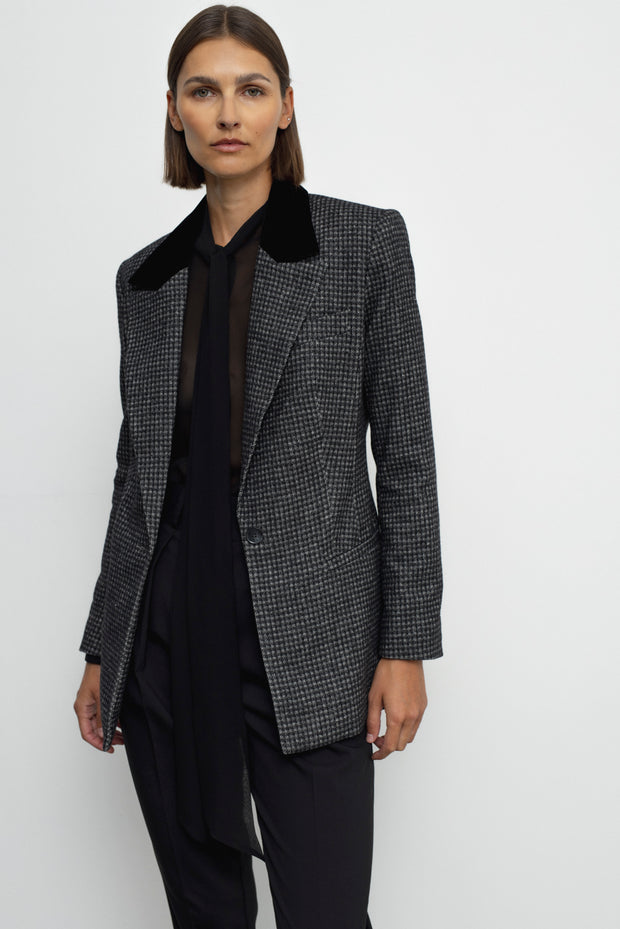Zoe Black Checkered Jacket