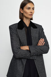 Zoe Black Checkered Jacket