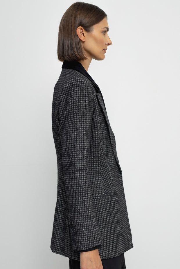 Zoe Black Checkered Jacket