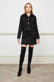 Erin camel mohair jacket black
