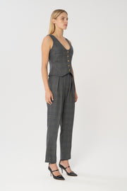 AW22 Kristy Vest Grey Check