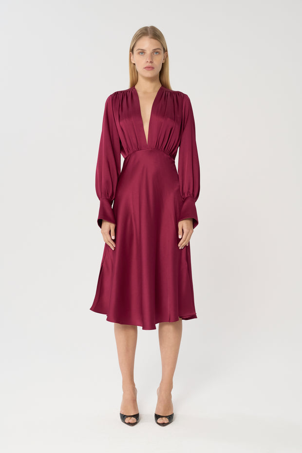 Ruby Dress Burgundy