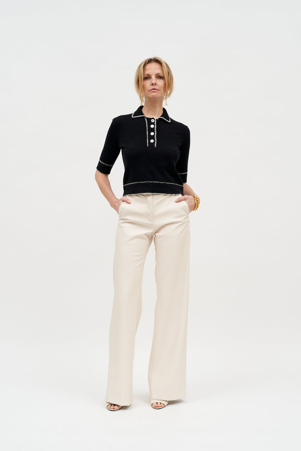 SS23 Mira Trouser (creme leather)